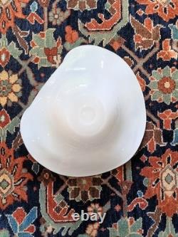 Vintage Murano Hand-Blown Art Glass Bowl -Aventurine, Green Swirl, Lattimo 11