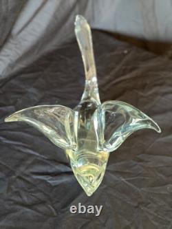 Vintage Murano Hand Blown Clear Glass Sculpture Vintage Murano Hand Blown Clear Glass Sculpture
