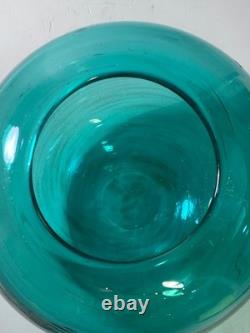Vintage Murano Hand Blown Copper Aventurine Round Glass Vase 6.5 in