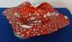 Vintage Murano Hand Blown Glass Bowl Red withMillefiori and Silver Flecks Design