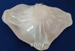 Vintage Murano Hand Blown Glass Bowl Red withMillefiori and Silver Flecks Design