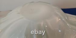 Vintage Murano Hand Blown Glass Bowl Red withMillefiori and Silver Flecks Design