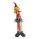 Vintage Murano Hand Blown Glass Musician Clown Figurine with Accordion, 17.5
