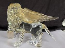 Vintage Murano Hand Blown Glass St. Mark Winged Lion Figurine