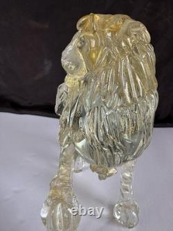 Vintage Murano Hand Blown Glass St. Mark Winged Lion Figurine