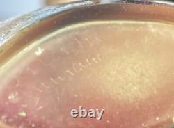 Vintage Murano Hand Blown Scavo Art Glass Alfredo Barbini Signed 1970s Red