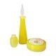 Vintage Murano Hand Blown Yellow Art Glass Three Piece Vanity Set, Attr Seguso