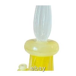 Vintage Murano Hand Blown Yellow Art Glass Three Piece Vanity Set, Attr Seguso