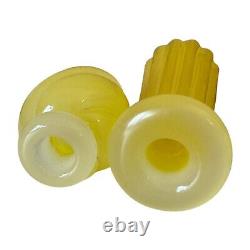 Vintage Murano Hand Blown Yellow Art Glass Three Piece Vanity Set, Attr Seguso