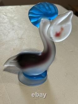 Vintage Murano Hand blown Glass Seagull With Fish In The Mouth