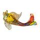 Vintage Murano Handblown Mutlicolor Gold Fleck Art Glass Fish, Attr Dino Martens