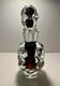 Vintage Murano ICET Art Glass Decanter Cranberry & Clear Sommerso Hand Blown 9.5