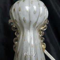 Vintage Murano Italian Art Glass Gold Bubbles Barovier Toso Table Lamp