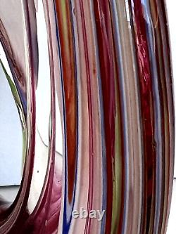 Vintage Murano Italian Art Glass Red Blue Green Sommerso Abstract Sculpture