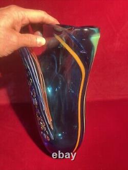 Vintage Murano Italian Glass Swirl Multicolored Hand Blown Glass (X)