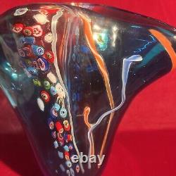 Vintage Murano Italian Glass Swirl Multicolored Hand Blown Glass (X)