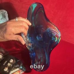 Vintage Murano Italian Glass Swirl Multicolored Hand Blown Glass (X)