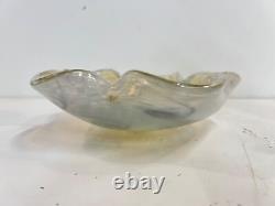 Vintage Murano Italian Hand Blown Starry Night Art Glass Bowl