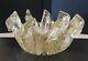 Vintage Murano Italian Hand Blown Wave Style Glass Bowl With Gold Fleck 1960s