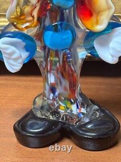 Vintage Murano Italy Hand Blown Art Glass Clown 1950s-1960s