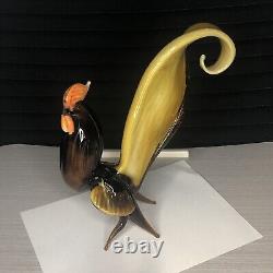 Vintage Murano Italy Hand Blown Art Glass Rooster Sculpture Figurine 7.5