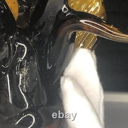 Vintage Murano Italy Hand Blown Art Glass Rooster Sculpture Figurine 7.5