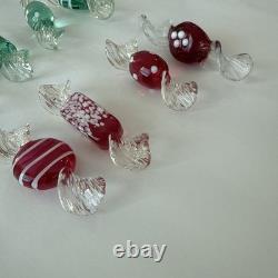 Vintage Murano Italy Hand Blown Glass Candy Lot Mid Century Art Glass Decor