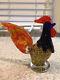 Vintage Murano Italy Italian Blown Glass Rooster Chicken Bird Figurine Statue