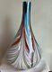 Vintage Murano LARGE Fluid Feathered Bulbous Hand blown Vase 16.5 Tall WOW