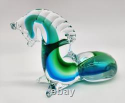 Vintage Murano Made in Italy Hand Blown Art Resting Sitting Horse Sculpture