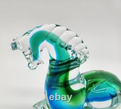 Vintage Murano Made in Italy Hand Blown Art Resting Sitting Horse Sculpture