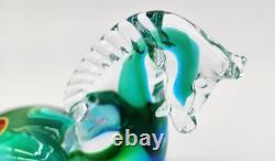 Vintage Murano Made in Italy Hand Blown Art Resting Sitting Horse Sculpture