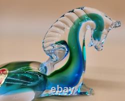 Vintage Murano Made in Italy Hand Blown Art Resting Sitting Horse Sculpture