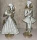 Vintage Murano Mid Century Art Glass Dancers With Internal Gold Dusting