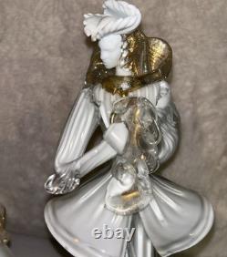 Vintage Murano Mid Century Art Glass Dancers With Internal Gold Dusting