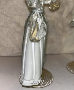 Vintage Murano Mid Century Art Glass Dancers With Internal Gold Dusting