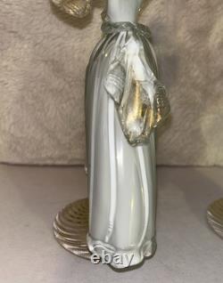 Vintage Murano Mid Century Art Glass Dancers With Internal Gold Dusting