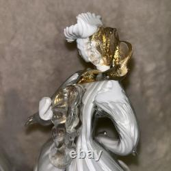 Vintage Murano Mid Century Art Glass Dancers With Internal Gold Dusting
