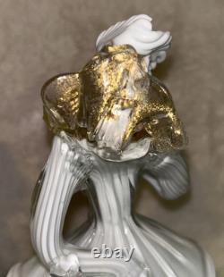 Vintage Murano Mid Century Art Glass Dancers With Internal Gold Dusting