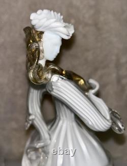 Vintage Murano Mid Century Art Glass Dancers With Internal Gold Dusting