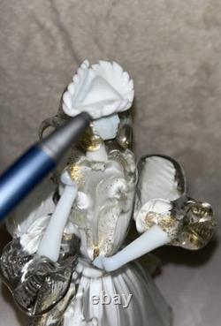 Vintage Murano Mid Century Art Glass Dancers With Internal Gold Dusting