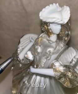 Vintage Murano Mid Century Art Glass Dancers With Internal Gold Dusting