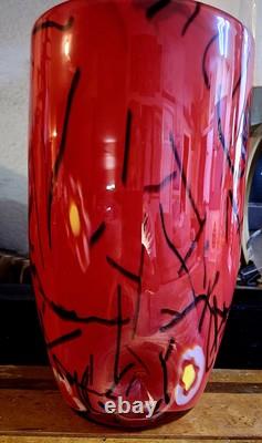 Vintage Murano Millefiore Hand Blown Art Glass Vase