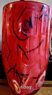 Vintage Murano Millefiore Hand Blown Art Glass Vase