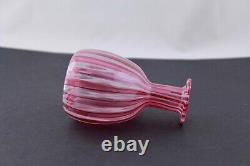 Vintage Murano Pink White & Clear Venetian Blown Art Glass Italy Mint