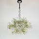 Vintage Murano Ruffle Flower Glass Chandelier Hand-Blown Pendant Light