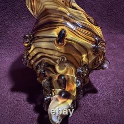 Vintage Murano Style Art Glass Conch Shell Beach House Chic Beautifully Made 8