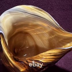 Vintage Murano Style Art Glass Conch Shell Beach House Chic Beautifully Made 8