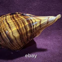 Vintage Murano Style Art Glass Conch Shell Beach House Chic Beautifully Made 8