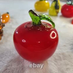 Vintage Murano Style Art Glass Hand-Blown Fruit & Vegetables lot of 26